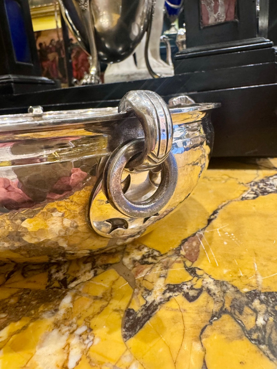 A Beautiful, Rare, And Significant Silver Bowl, Finely Hand-hammered,  Titol-photo-3