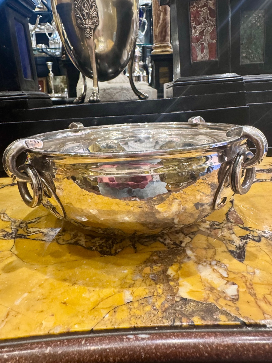 A Beautiful, Rare, And Significant Silver Bowl, Finely Hand-hammered,  Titol