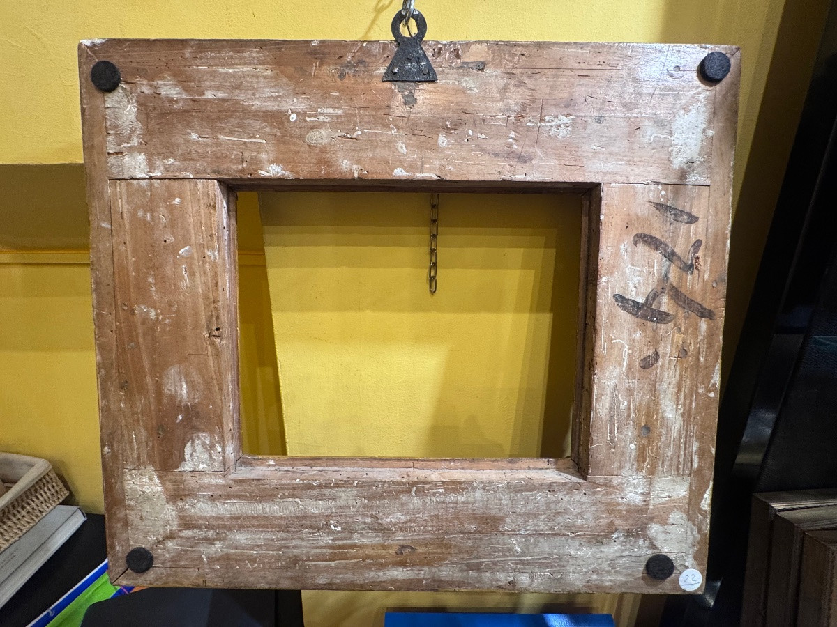 Antique Wooden Frame With Original 24-karat Gold Leaf, 17th-century Emilia, Finely Carved-photo-5