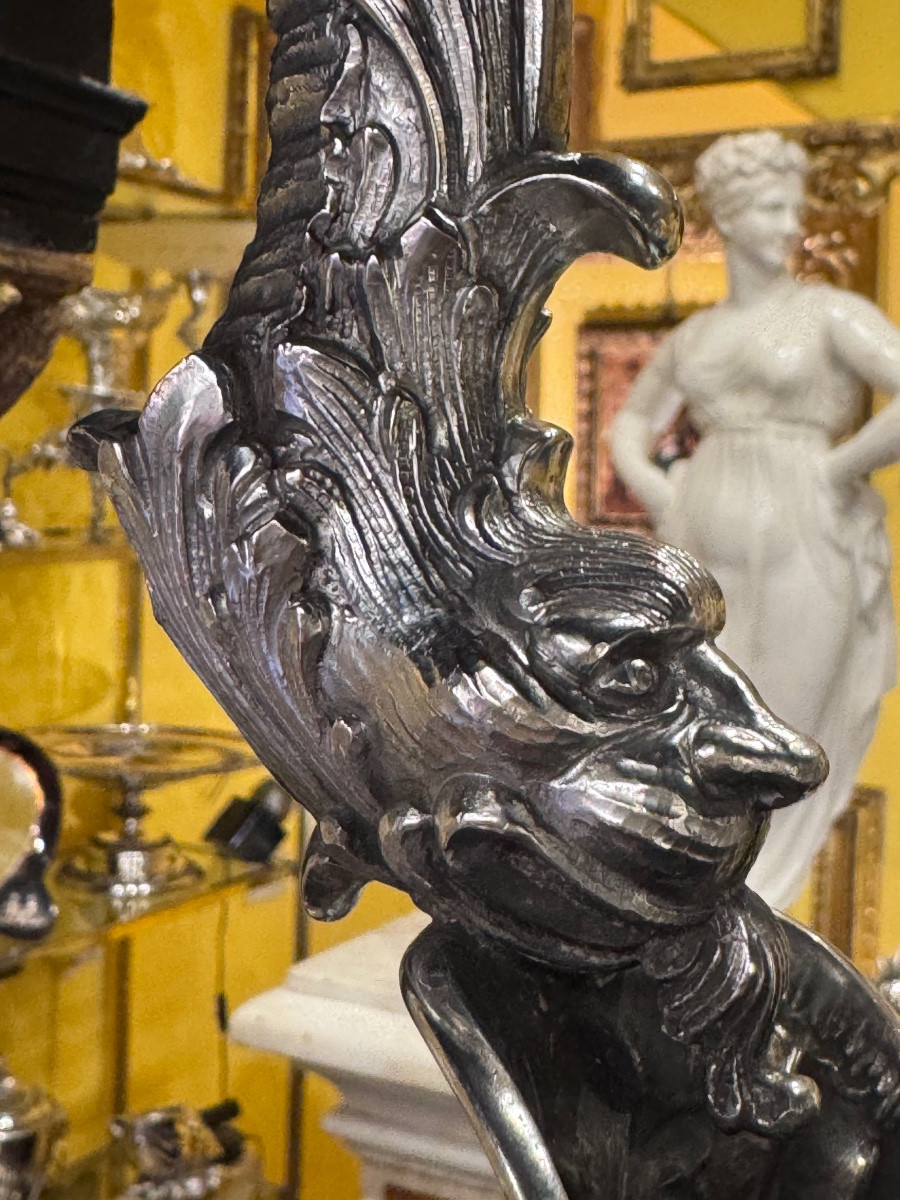A Stunning Large Carafe Made Of Solid Silver, 800/000 Fineness, Completely And Exquisitely-photo-2