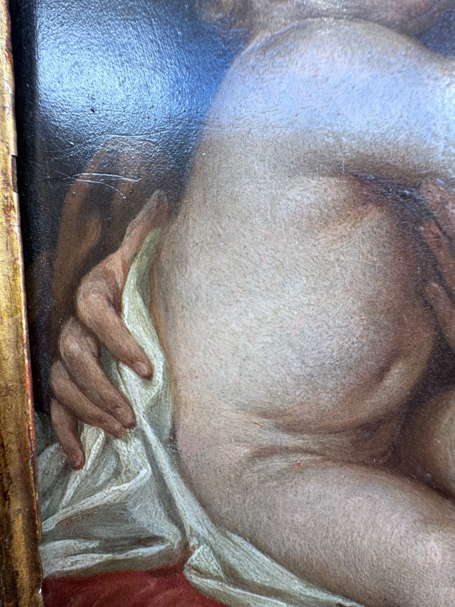 Tableau ancien de grande qualité, datant du XVIIe siècle et attribué au grand maître Francesco -photo-6