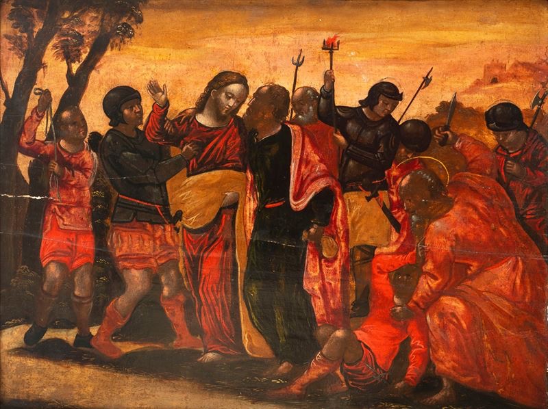 An Early 16th-century Venetian-cretan Panel Painting Depicting The Capture Of -photo-2