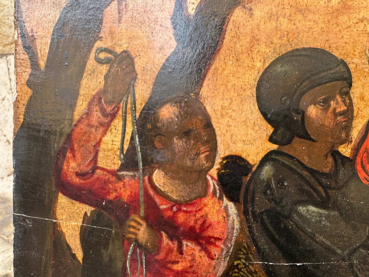 An Early 16th-century Venetian-cretan Panel Painting Depicting The Capture Of -photo-1