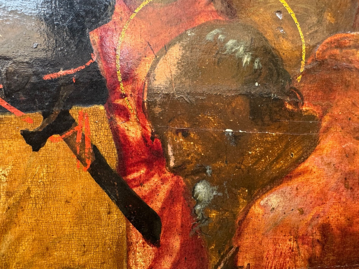An Early 16th-century Venetian-cretan Panel Painting Depicting The Capture Of -photo-2