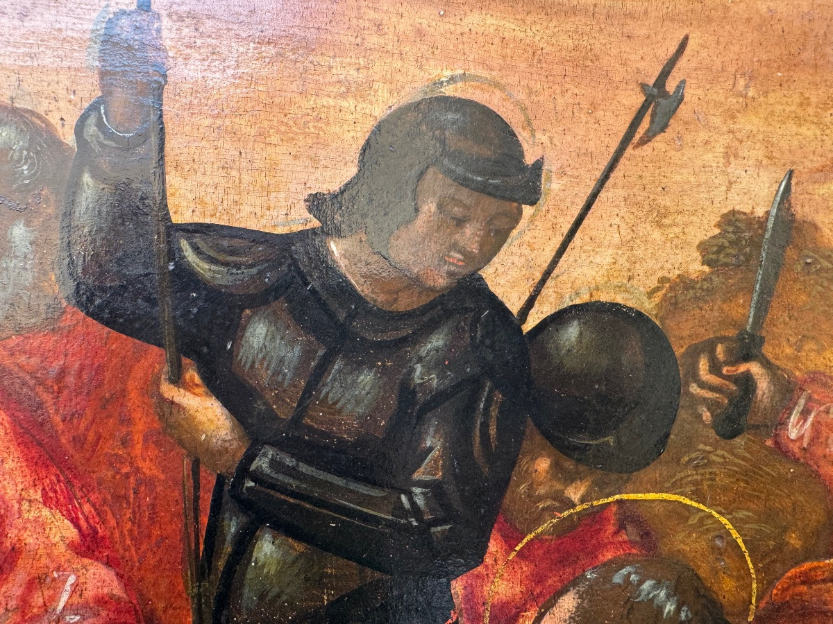 An Early 16th-century Venetian-cretan Panel Painting Depicting The Capture Of -photo-3