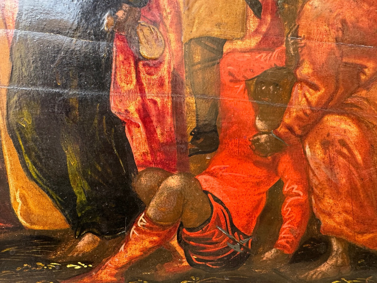 An Early 16th-century Venetian-cretan Panel Painting Depicting The Capture Of -photo-5