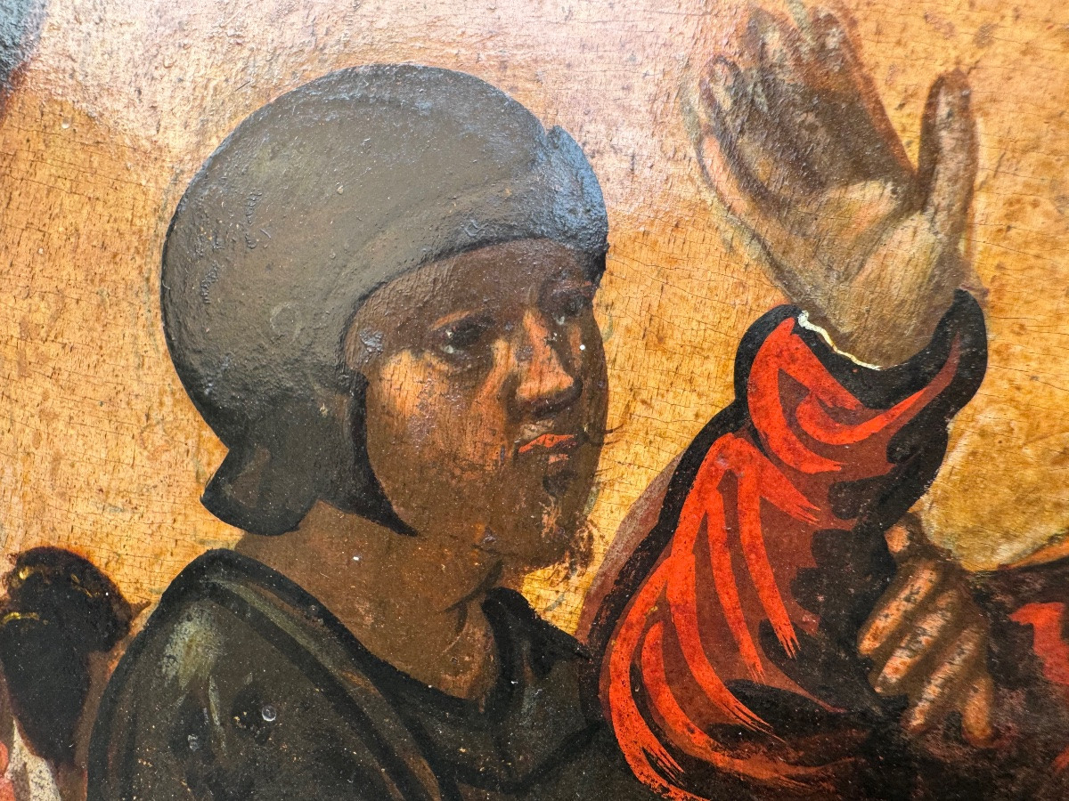 An Early 16th-century Venetian-cretan Panel Painting Depicting The Capture Of -photo-7