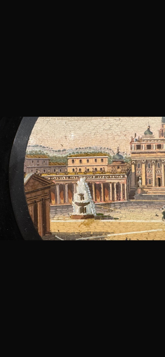 A Very Delicate Ancient Roman Micromosaic, Featuring Pastel Colors Typical Of Maestro Biagio Barzott-photo-7
