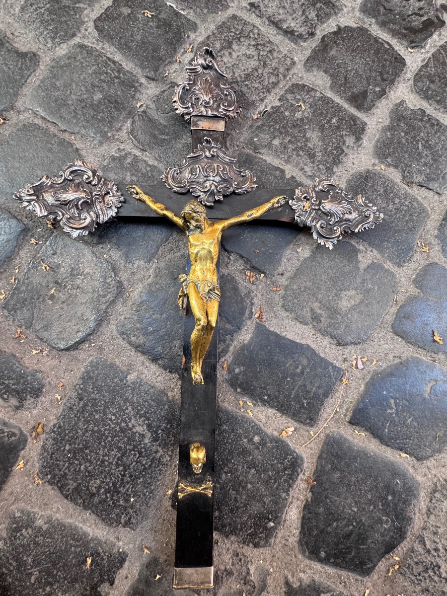 Antique Silver Crucifix Hallmarked 