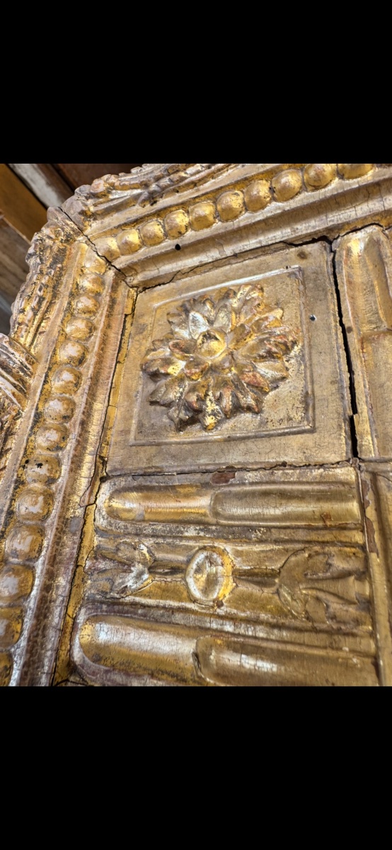 A Rare, Splendid Antique Frame From Early 18th-century Rome, Majestically Hand-carved In 5 Orders Of-photo-1