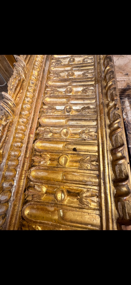 A Rare, Splendid Antique Frame From Early 18th-century Rome, Majestically Hand-carved In 5 Orders Of-photo-2