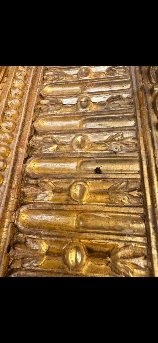 A Rare, Splendid Antique Frame From Early 18th-century Rome, Majestically Hand-carved In 5 Orders Of-photo-3