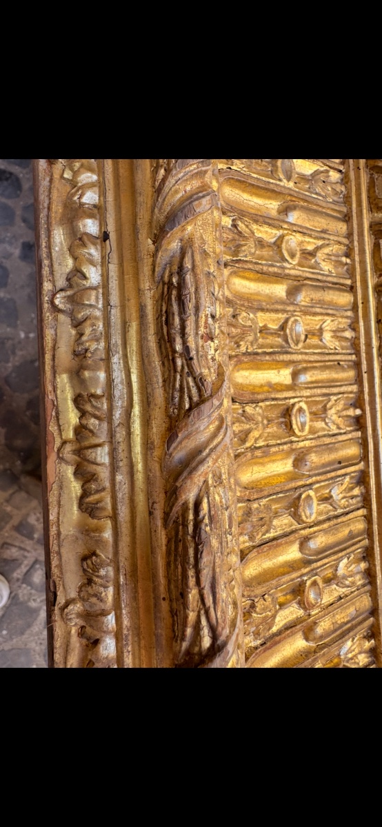 A Rare, Splendid Antique Frame From Early 18th-century Rome, Majestically Hand-carved In 5 Orders Of-photo-4
