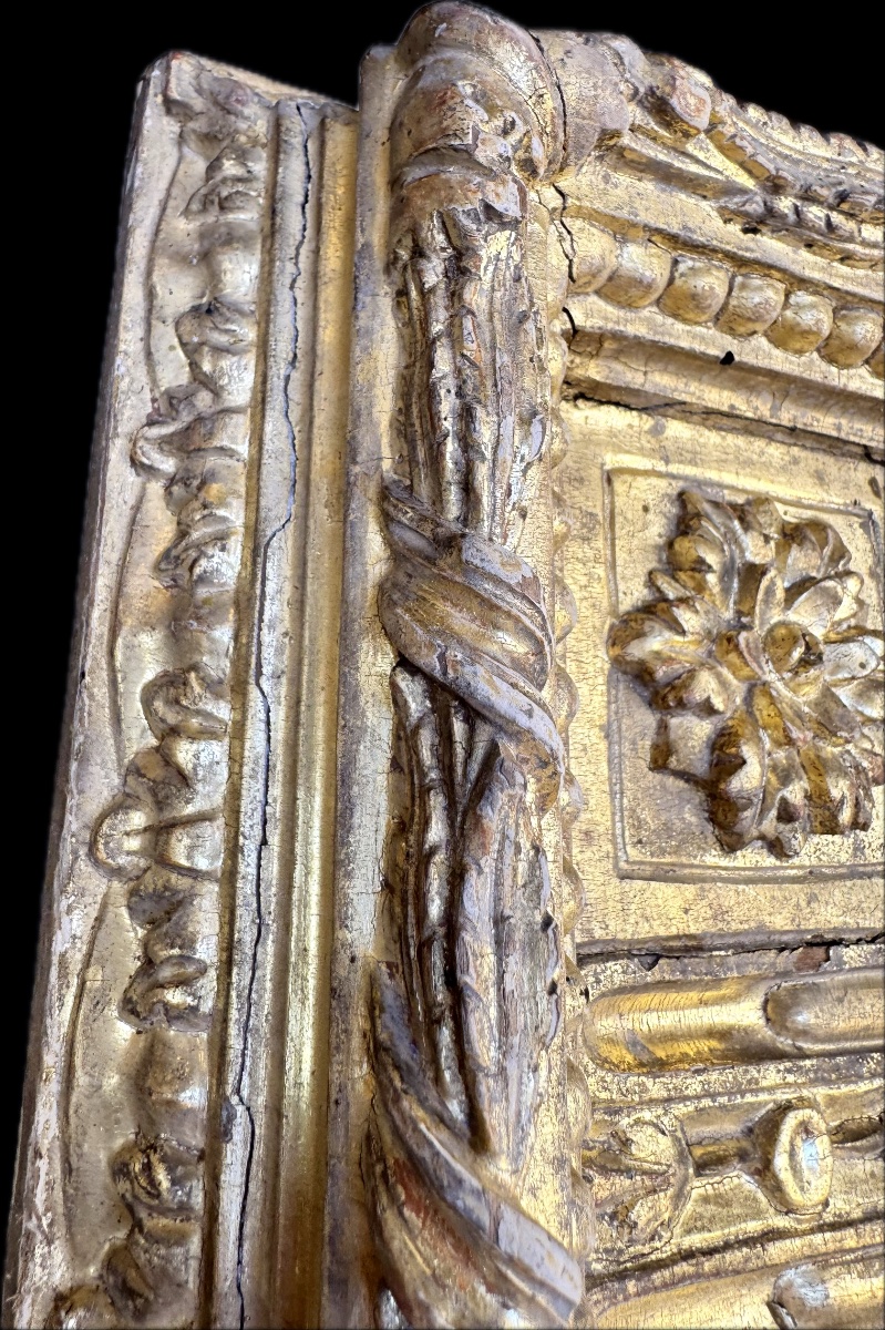 A Rare, Splendid Antique Frame From Early 18th-century Rome, Majestically Hand-carved In 5 Orders Of-photo-6