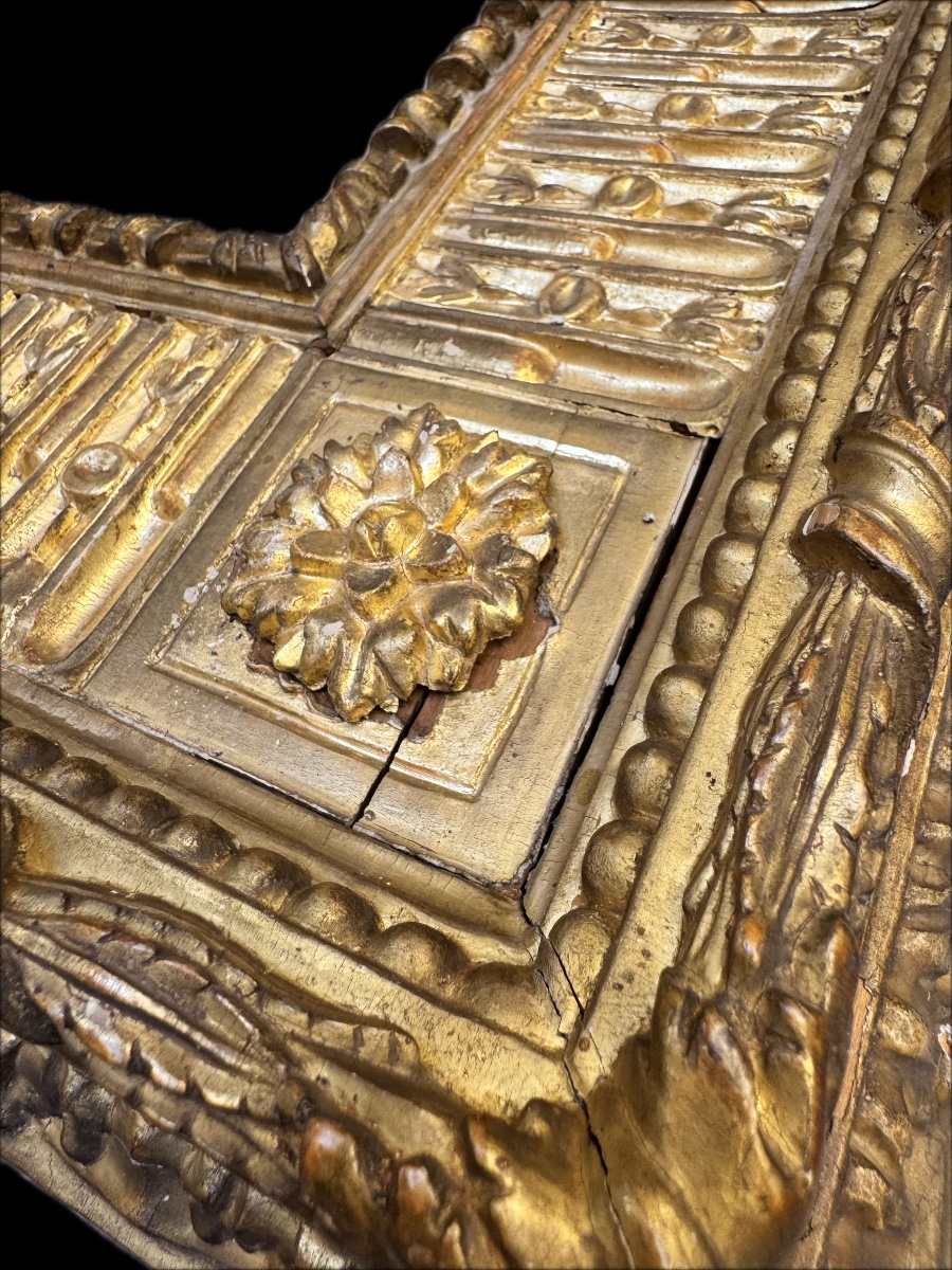 A Rare, Splendid Antique Frame From Early 18th-century Rome, Majestically Hand-carved In 5 Orders Of-photo-8