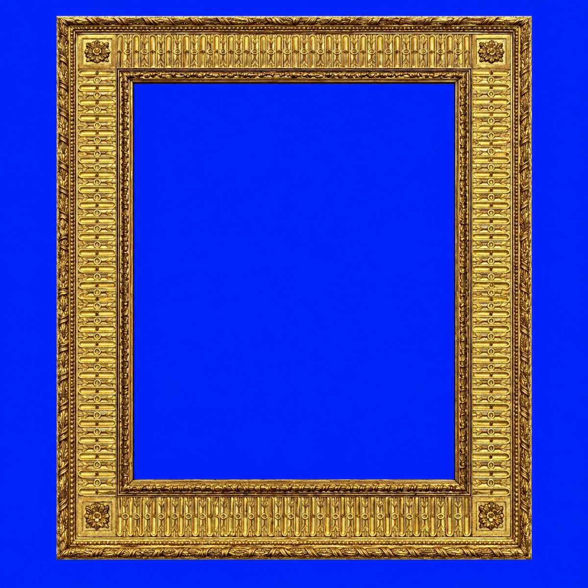 A Rare, Splendid Antique Frame From Early 18th-century Rome, Majestically Hand-carved In 5 Orders Of