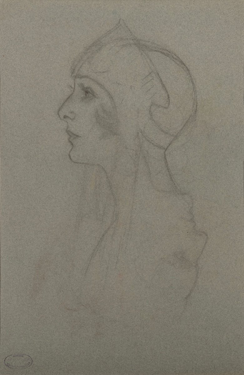 Portrait d'Une Dame - Attr. à Jan Styka -photo-2