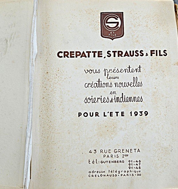 Fabric Sample Book / Crepatte, Srauss & Sons, 1939-photo-2