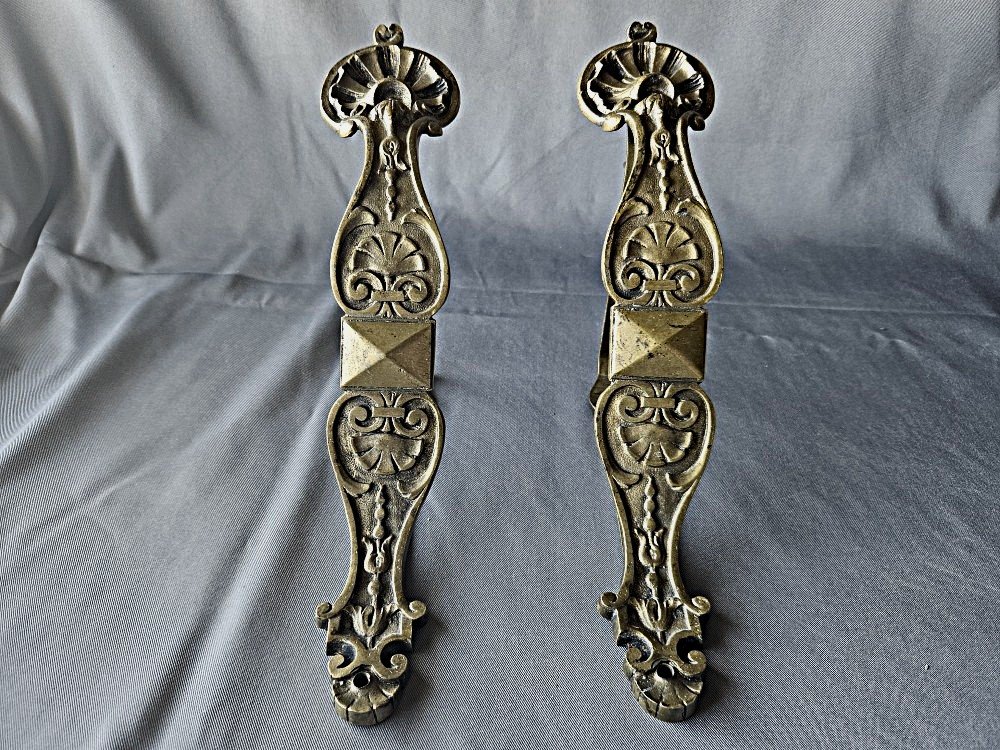 Curtains Rods / Bronze / Louis XV Style / Pair.