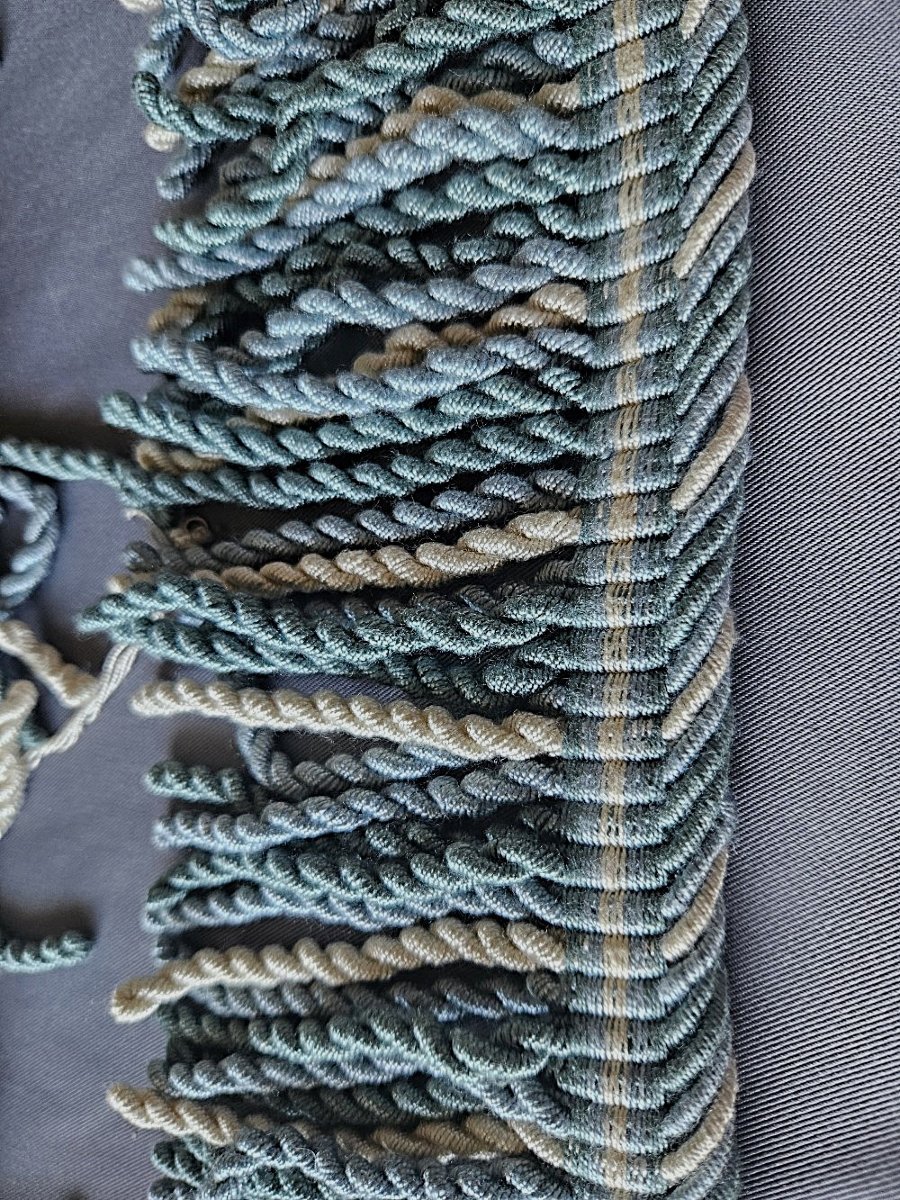Fringe / Blue And White / For Armchairs Or Other Decorative Items.-photo-2
