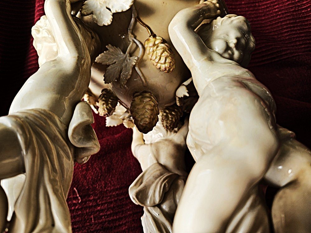 Vide poche anglais victorien aux angelots.-photo-3