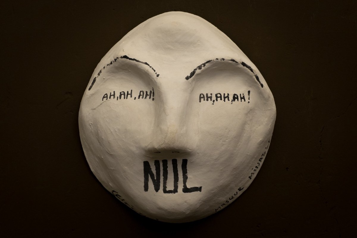 Jacques Lizène, Belgium “inventor Of Null Art” Ink On Plaster Mask-photo-2