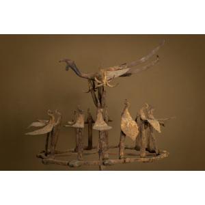 The Birds Of Osanyin . Yoruba Wrought Iron .. Nigeria . Opa Erinle .