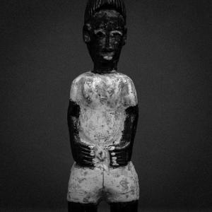 African Figure . Representation Of A Baoule Settler . Ivory Coast .