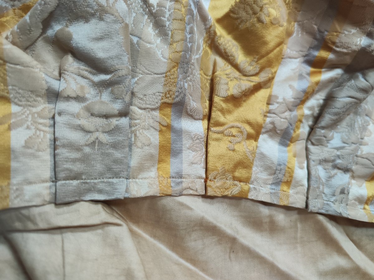 Importante paire de panneaux ,classique , en soie , d'époque xix siècle ,-photo-3