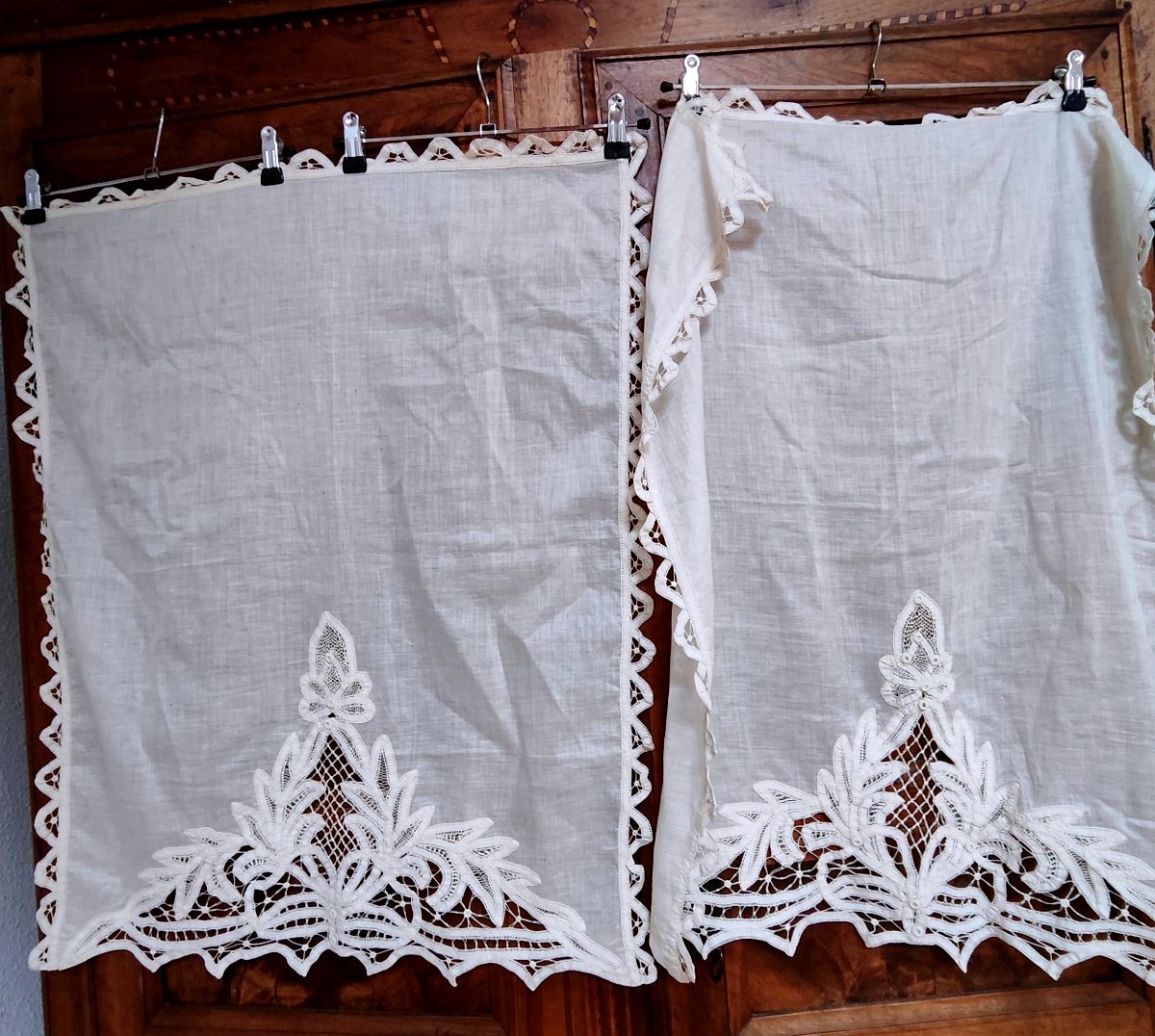 Pair Of Lace Curtains, Renaissance Lace -photo-2