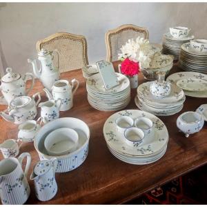 Service porcelaine décor aux barbeaux