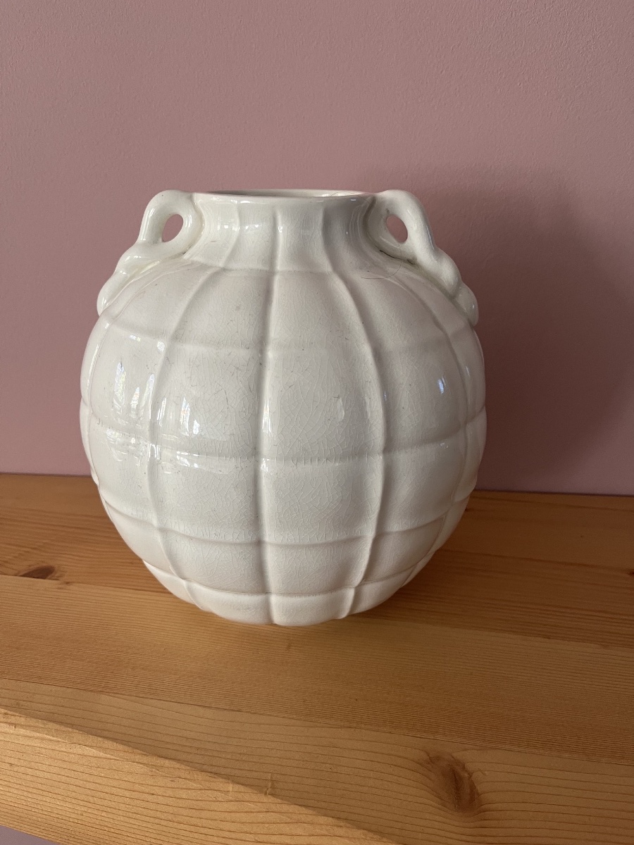 Un vase Richard Ginori dessiné par Gio Ponti circa 1929 ceramique blanche-photo-2