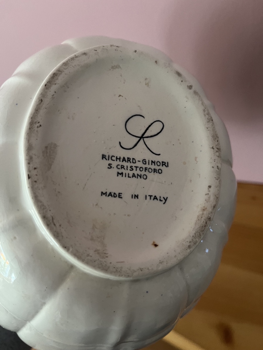 Un vase Richard Ginori dessiné par Gio Ponti circa 1929 ceramique blanche-photo-3