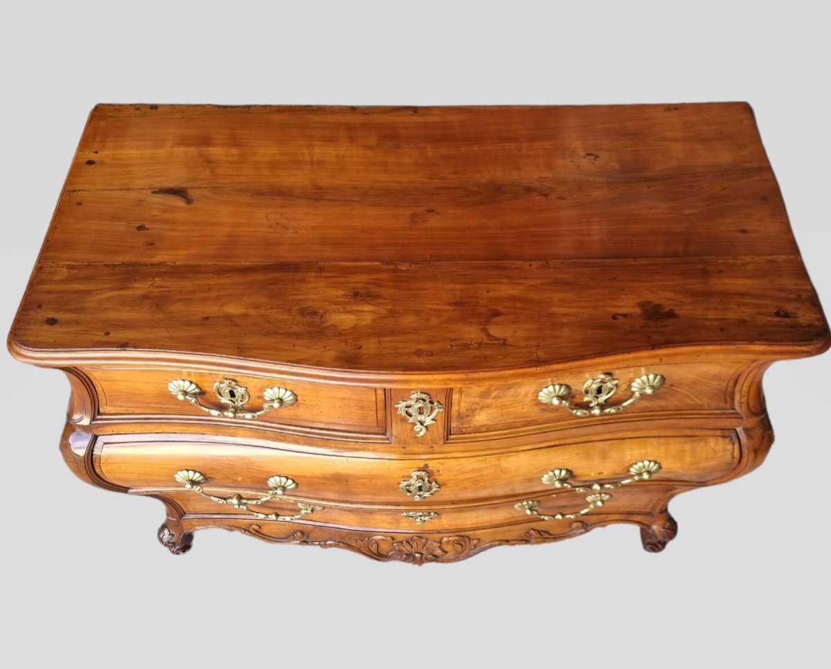 Commode Tombeau Bordelaise Louis XV - Acajou - Estampillée ARMENGAUD - 3 Tiroirs