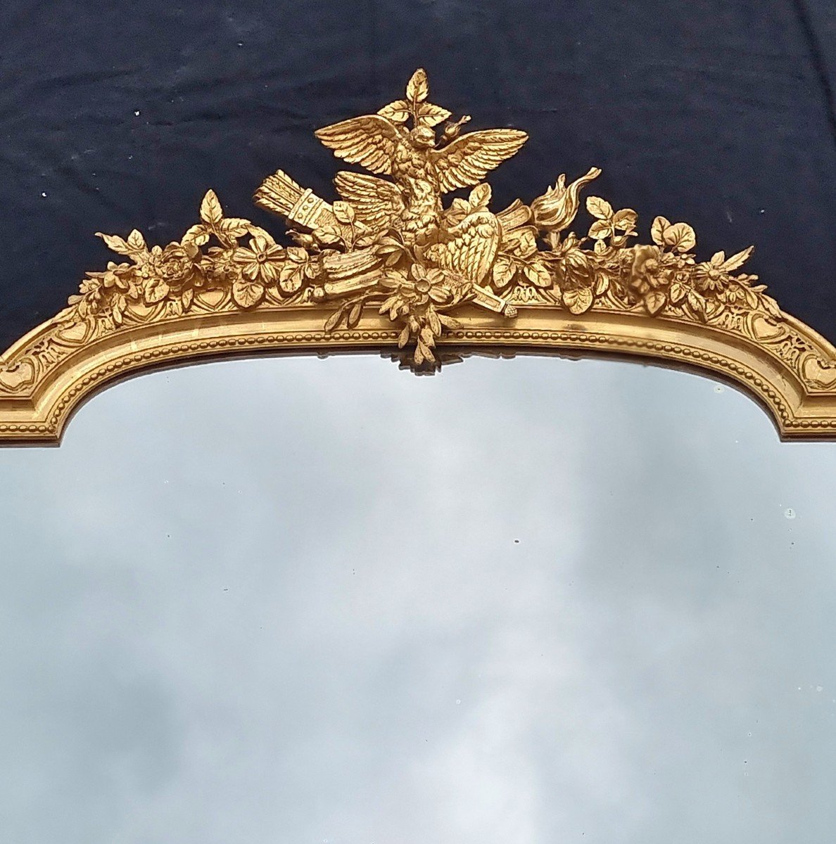 Miroir de mariage , Napoléon III , Bois doré -photo-4