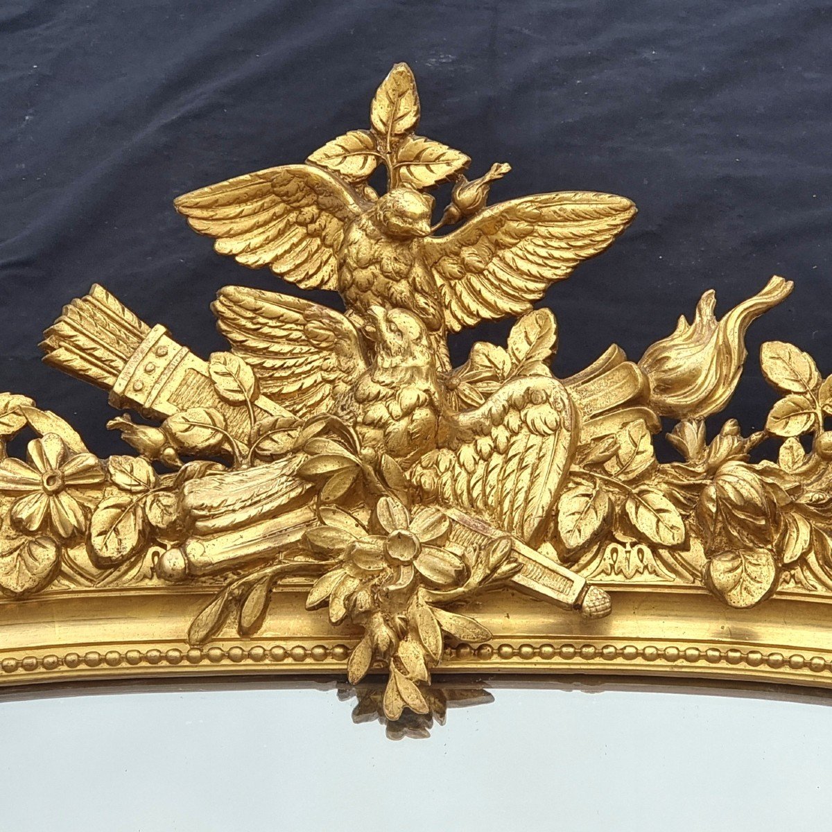 Miroir de mariage , Napoléon III , Bois doré 
