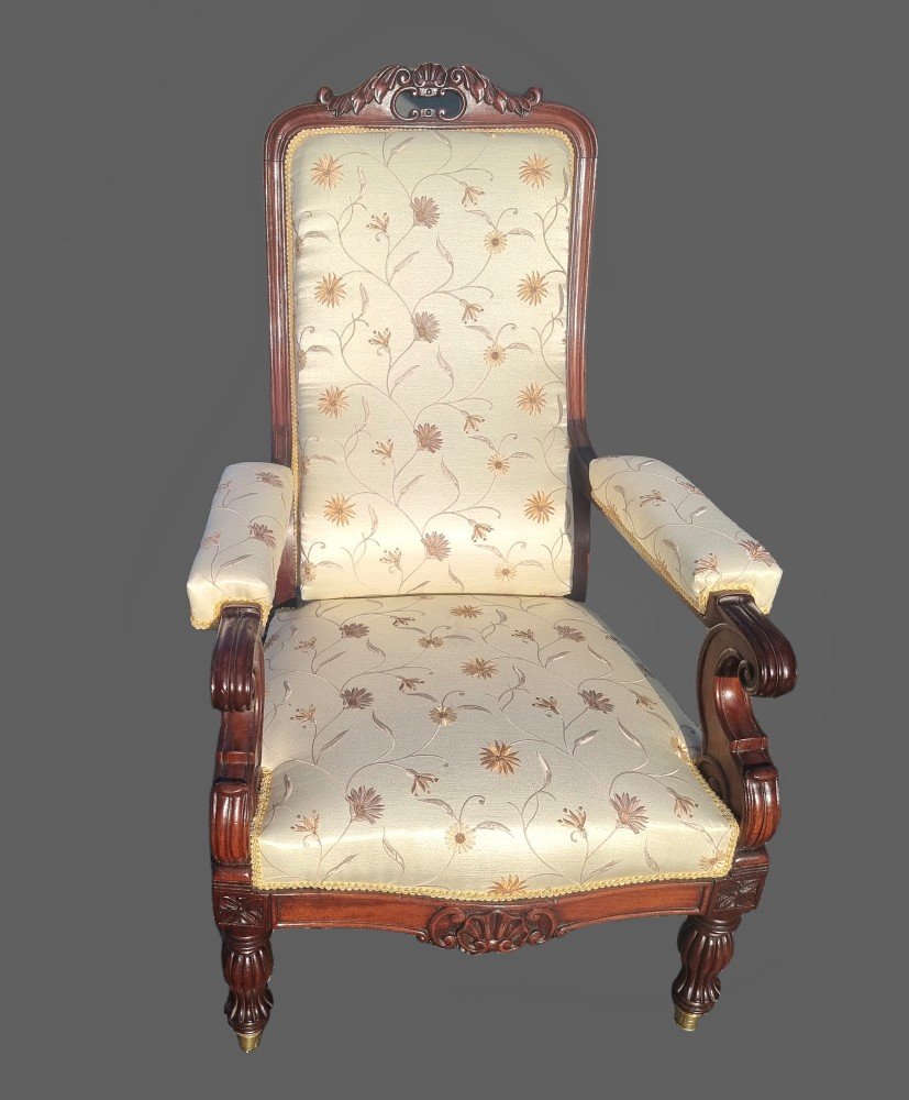 Voltaire Armchair 19th Mahogany-photo-2