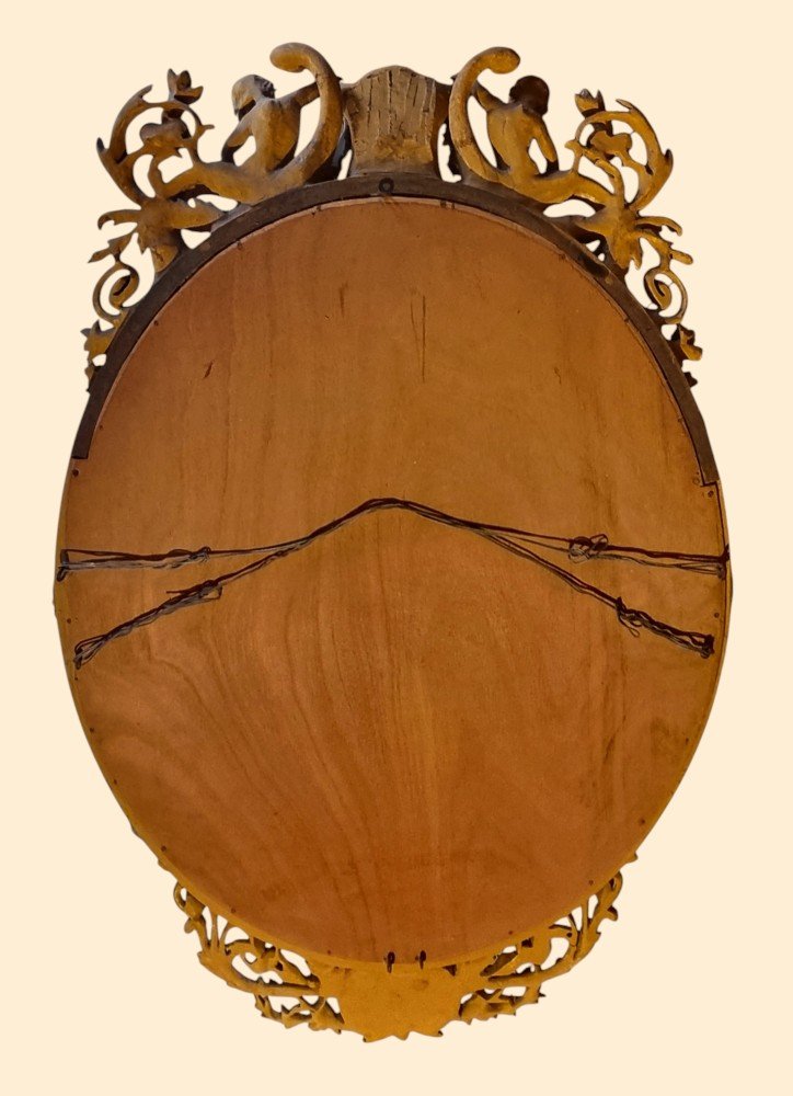 Important Miroir à Parclose , Bois Doré, époque 19 éme-photo-8