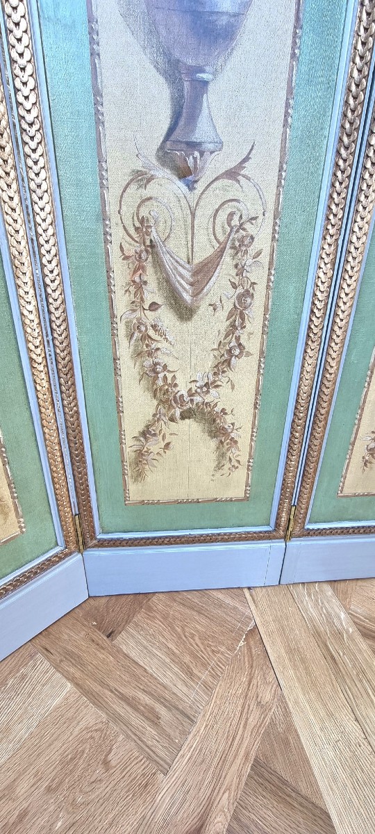 Louis XVI 6-leaf Screen, Early 19th Century-photo-8