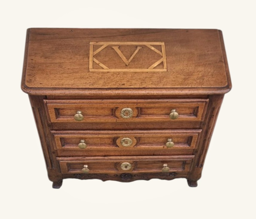 19th Century Master Chest Of Drawers Jewelry Box-photo-2