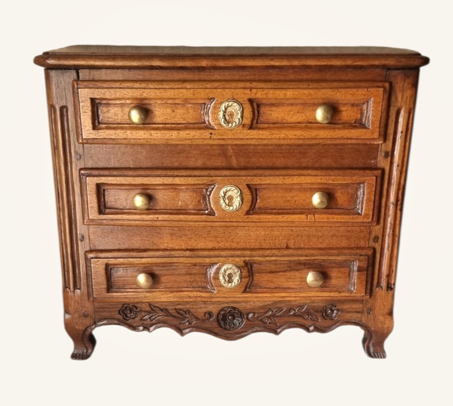 19th Century Master Chest Of Drawers Jewelry Box-photo-3