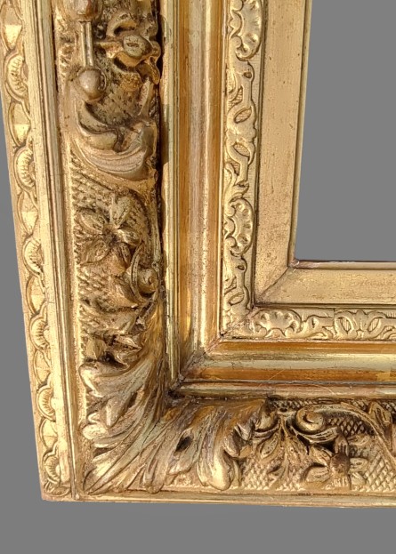 Rectangular Frame, Gilded Wood, 19th Century-photo-2