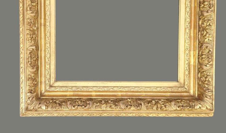 Rectangular Frame, Gilded Wood, 19th Century-photo-5