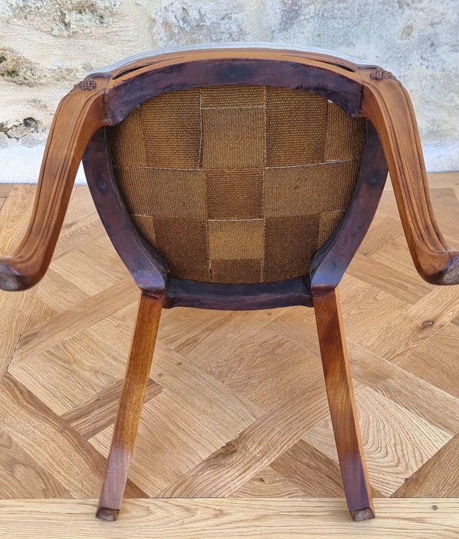 Set Of 4 Nancy School Chairs "wild Berries" Attributed To The "majorelle" Workshop.-photo-6