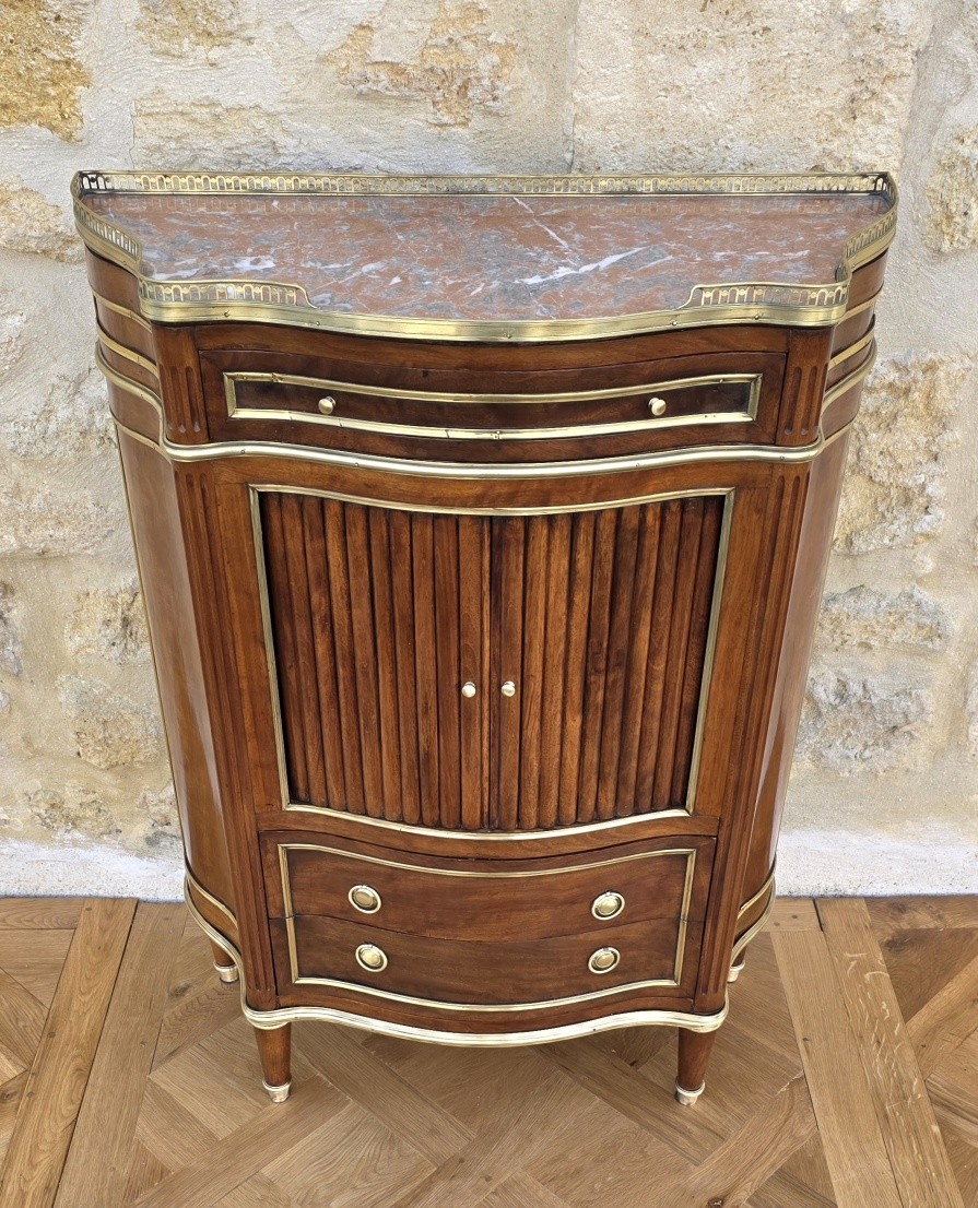 Meuble à hauteur d'appui Napoléon III acajou de Cuba-photo-4