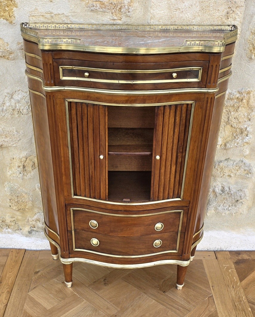 Meuble à hauteur d'appui Napoléon III acajou de Cuba-photo-4