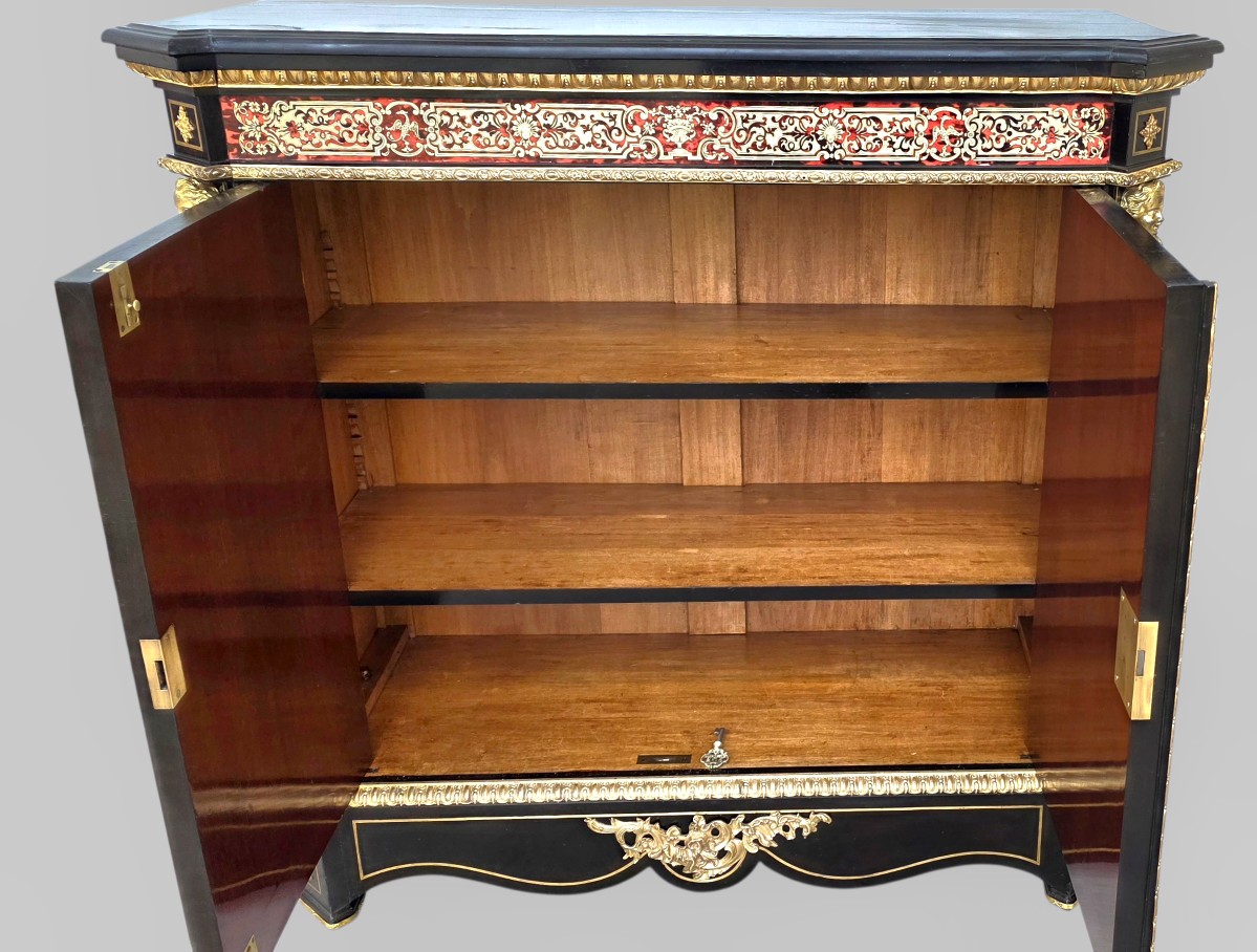 Two-door Sideboard, Napoleon III Period, Boulle Marquetry-photo-1