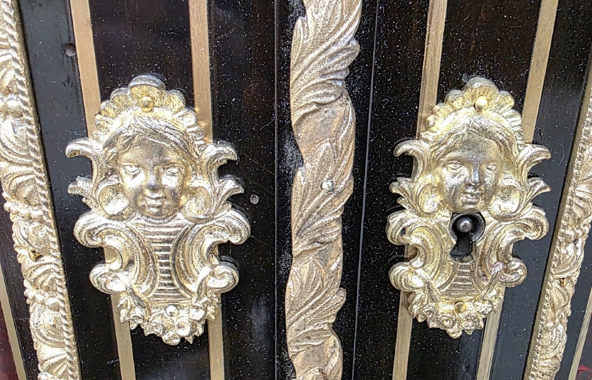 Two-door Sideboard, Napoleon III Period, Boulle Marquetry-photo-6