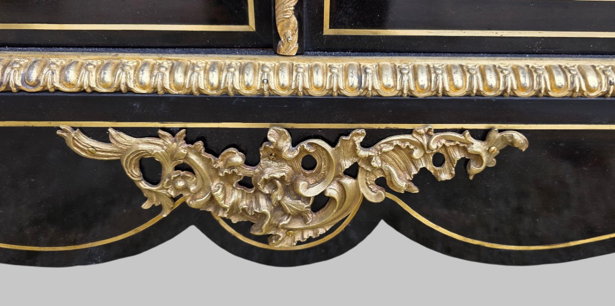 Two-door Sideboard, Napoleon III Period, Boulle Marquetry-photo-7