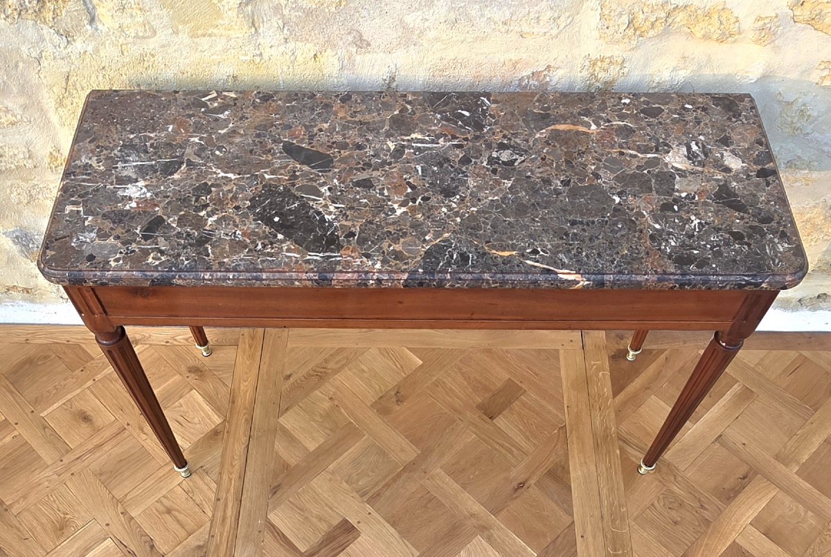 Console d'applique d'époque Louis XVI en noyer-photo-4